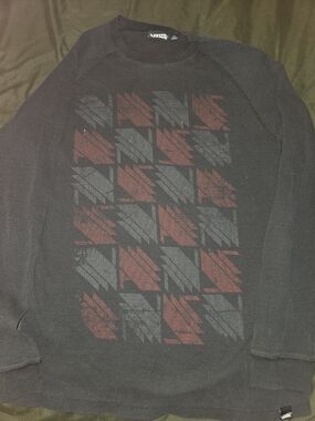 Vans Black Waffle-Knit Crewneck Y2K Skater